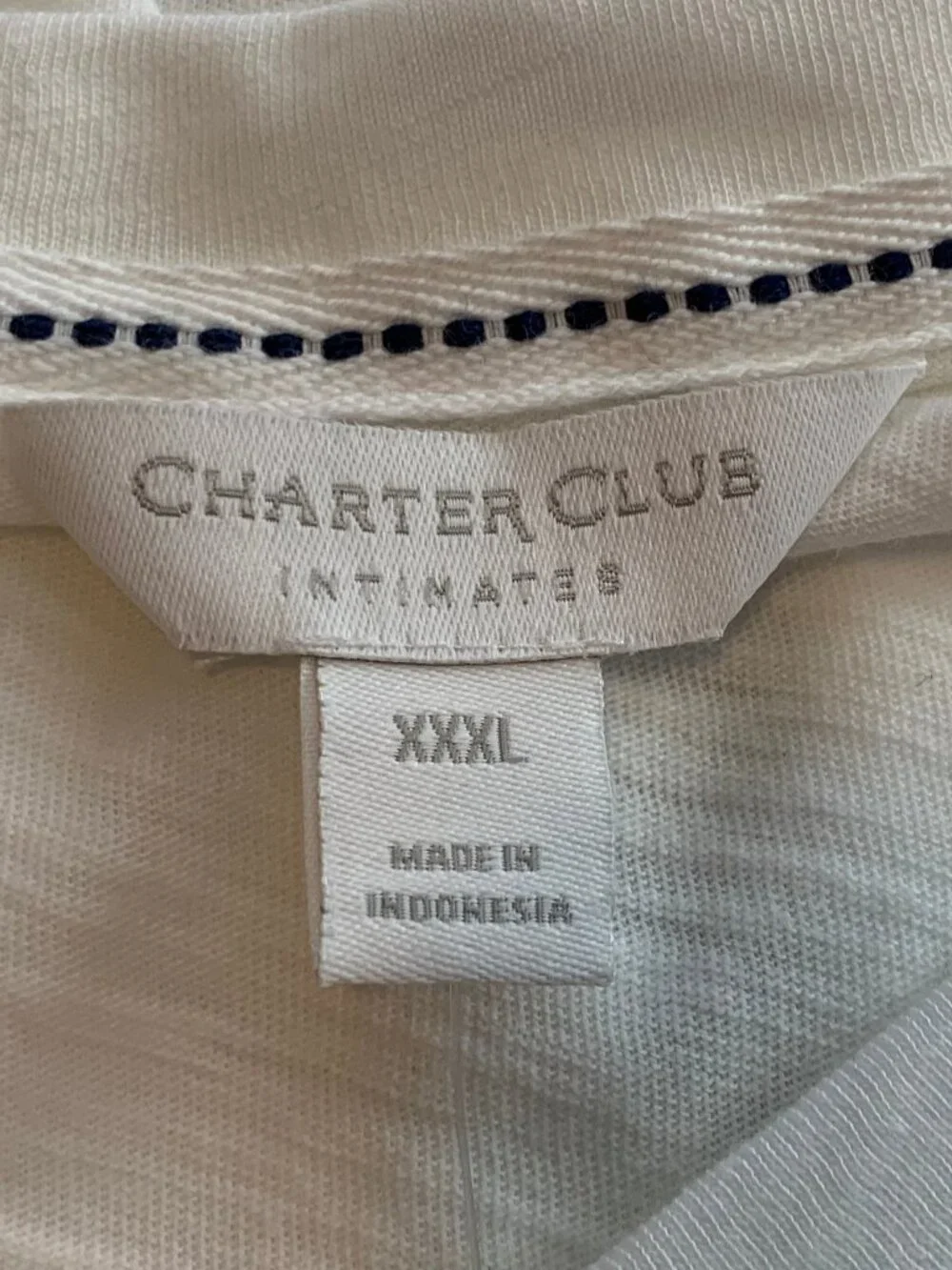 Charter Club Women's Short Sleeve Oversized Lounge Pajama Top, White, 3XL - Picture 4 of 5